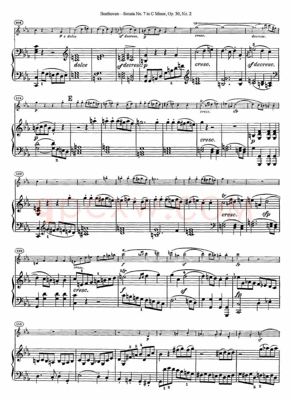 Violin Sonata No.7 in C Minor Op.30 No.2（小提琴+钢琴伴奏）