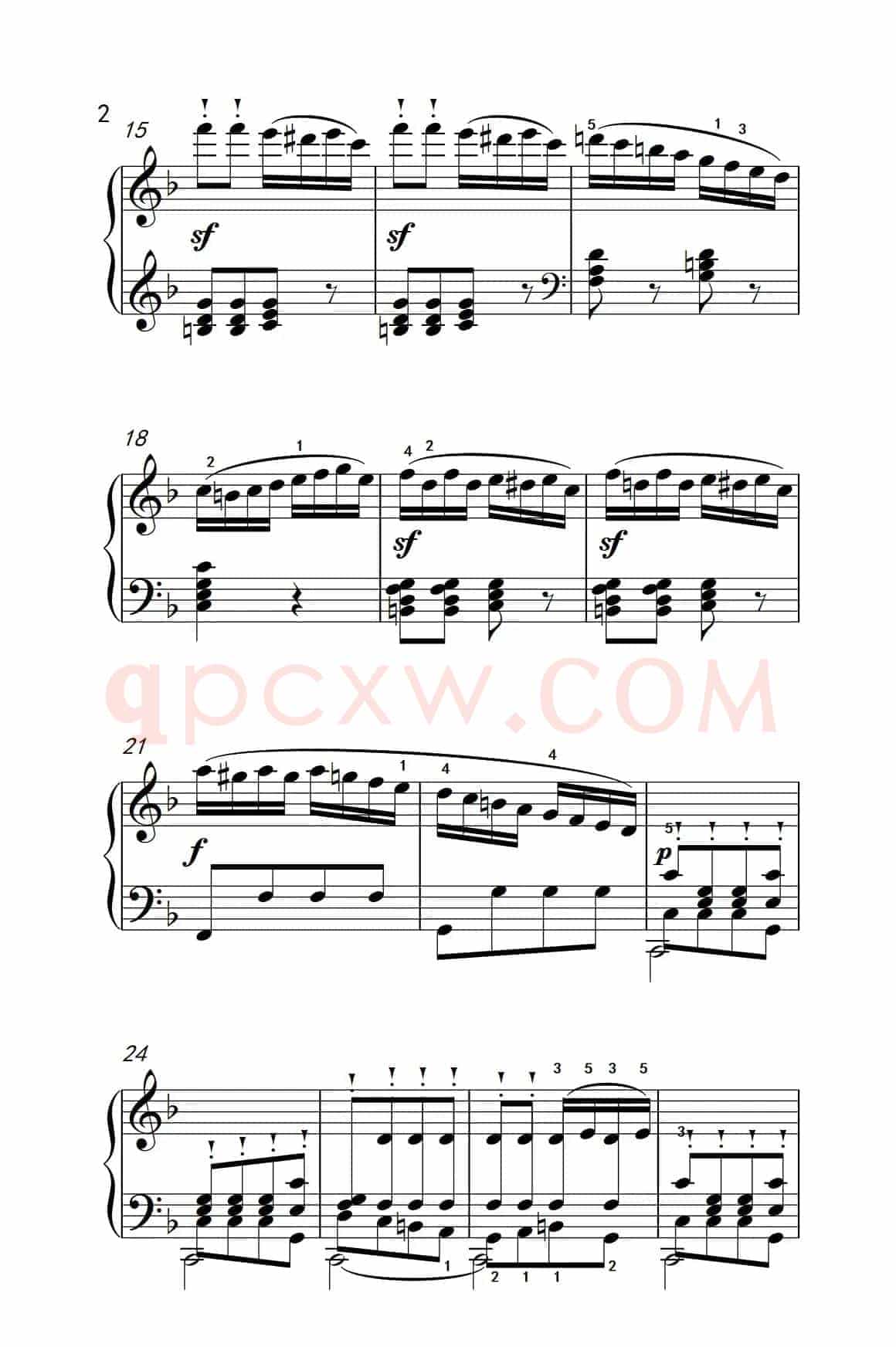 奏鸣曲 Opus 10 Nr.2 第三乐章（贝多芬奏鸣曲集 2）