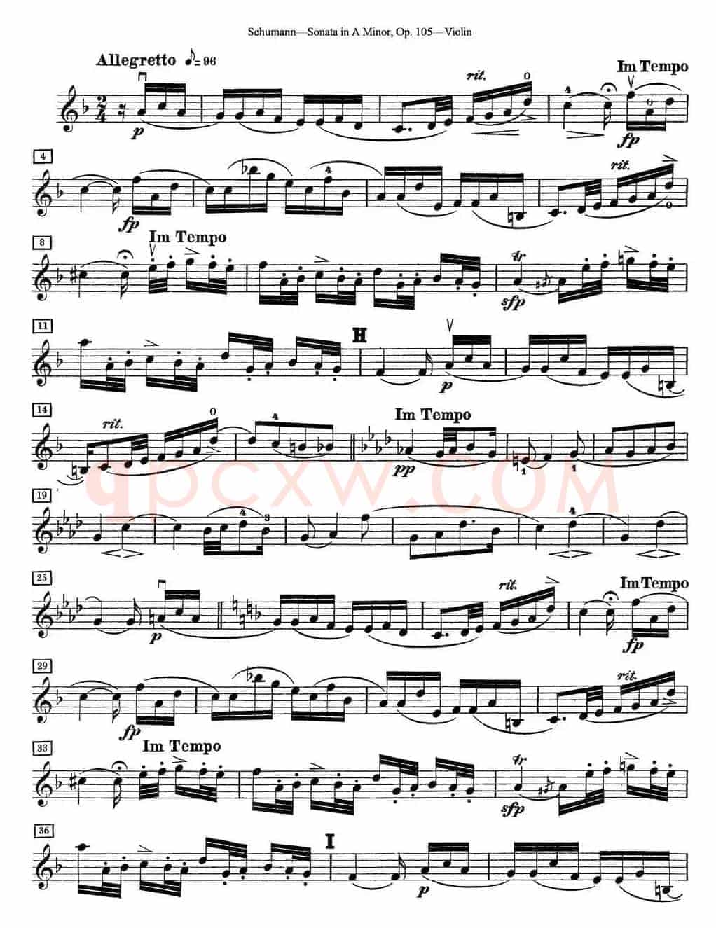 Violin Sonata in A minor Op.105