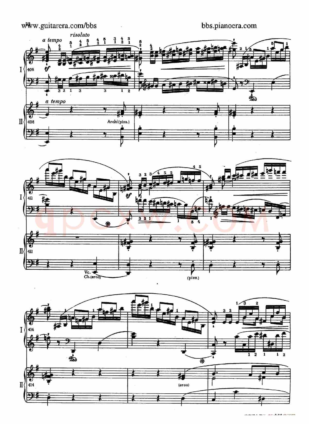e小调第一钢琴协奏曲 Op.11(双钢琴版·第一乐章)