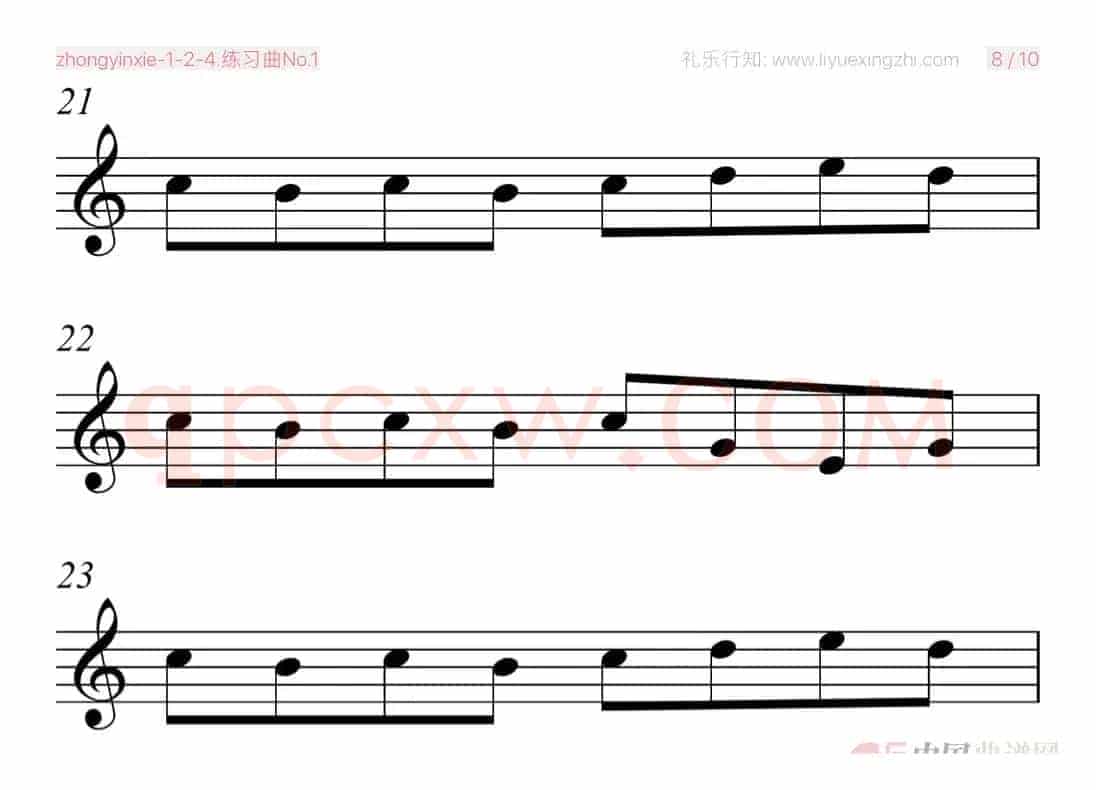 沃尔法特练习曲No.1（小提琴）