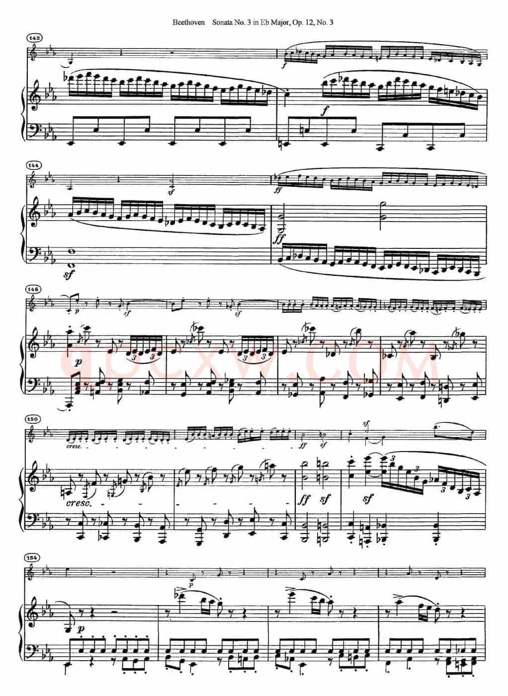 Violin Sonata No.3 in Eb Major Op.12 No.3（小提琴+钢琴伴奏）