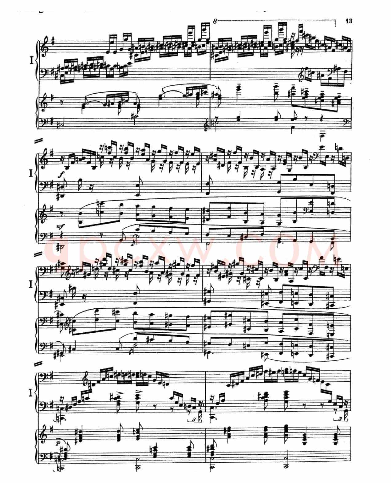 Piano Concerto in E Major Op.59(E大调钢琴协奏曲·双钢琴·第一乐章)
