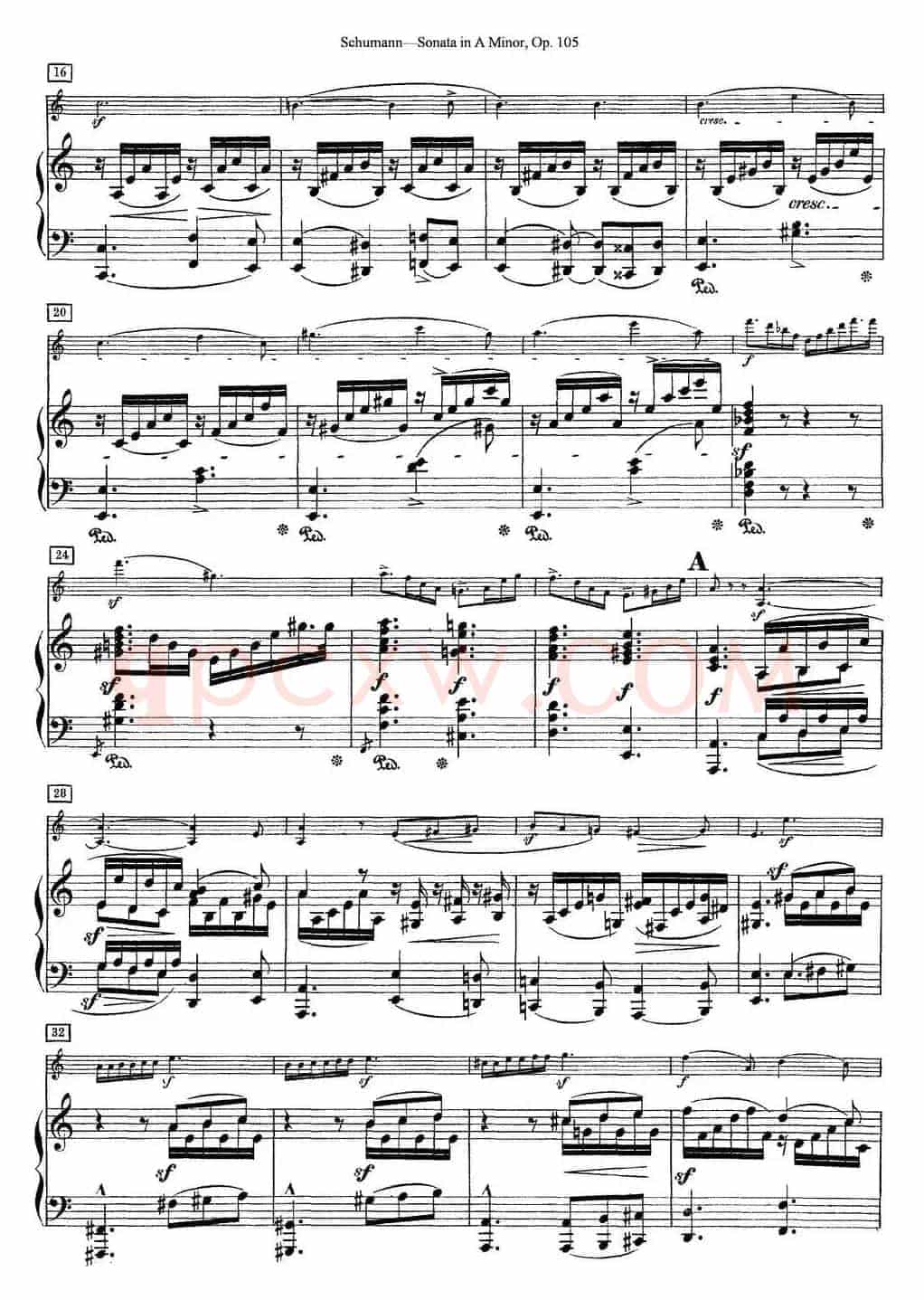 Violin Sonata in A minor Op.105（小提琴+钢琴伴奏）