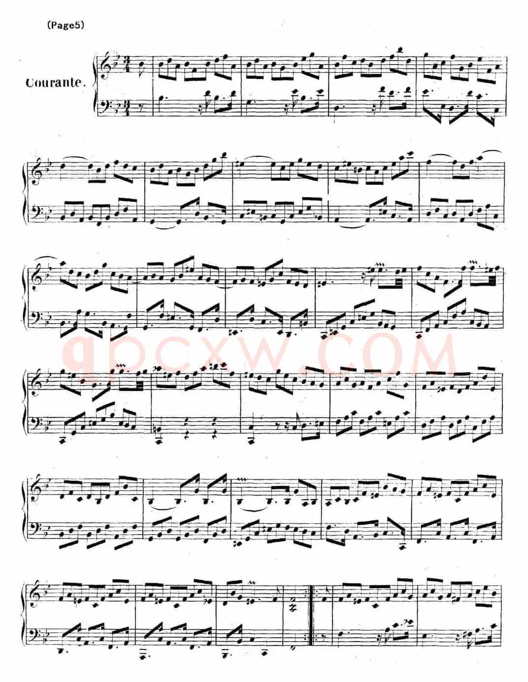 帕蒂塔6首德国组曲（No.1 降B大调 巴赫 Partita B-flat Major BWV825）