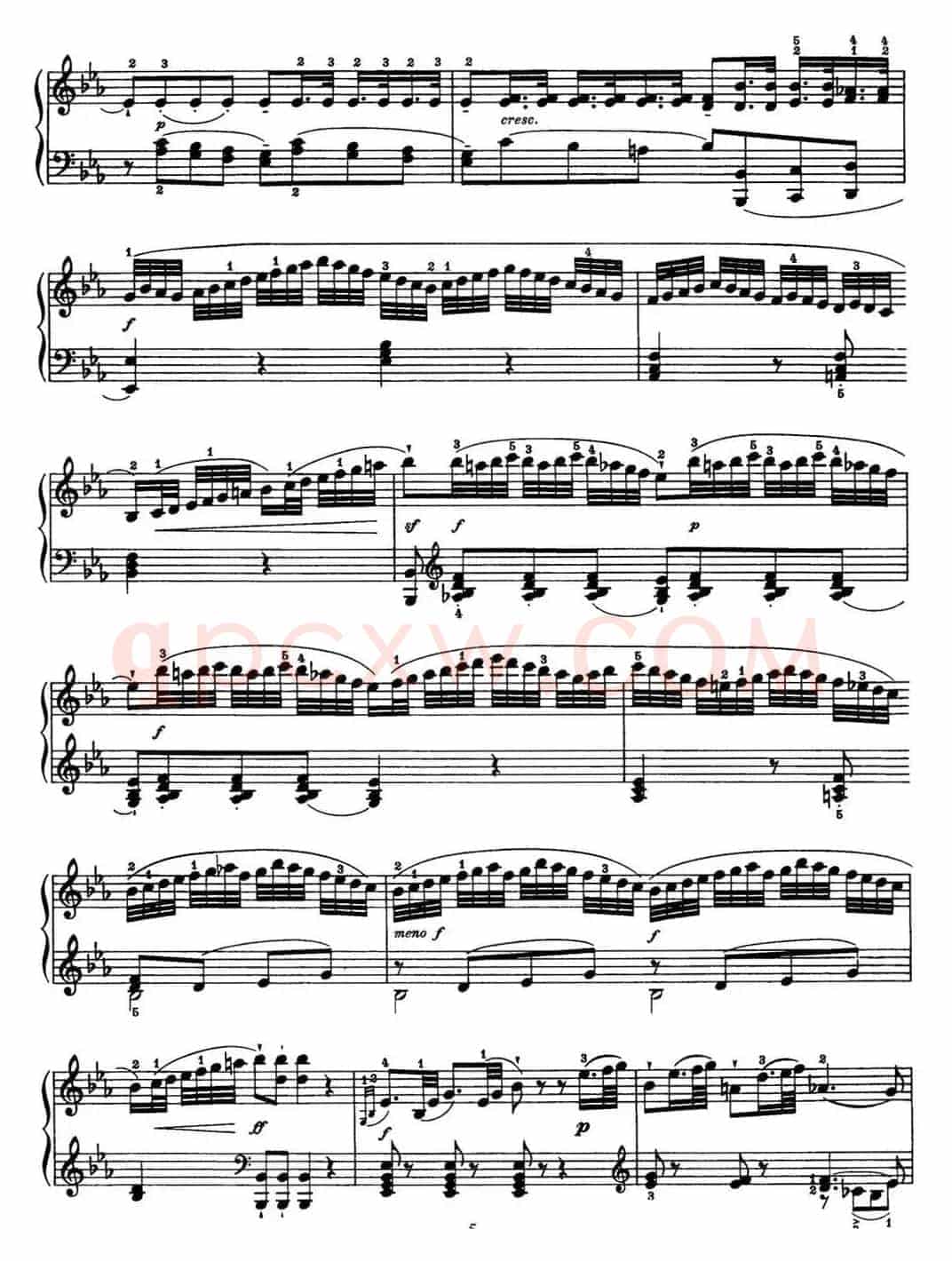 海顿 钢琴奏鸣曲 Hob XVI 38 in E-flat major