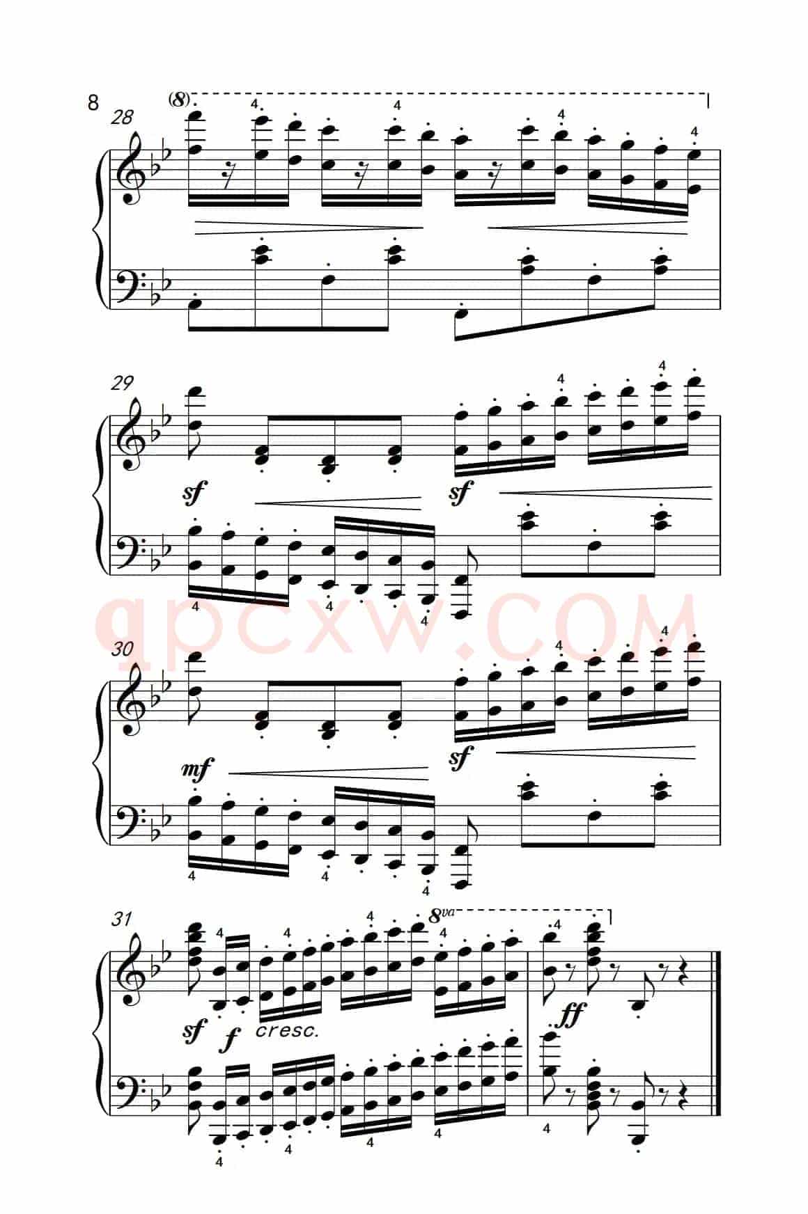 车尔尼钢琴八度练习曲 553（6）