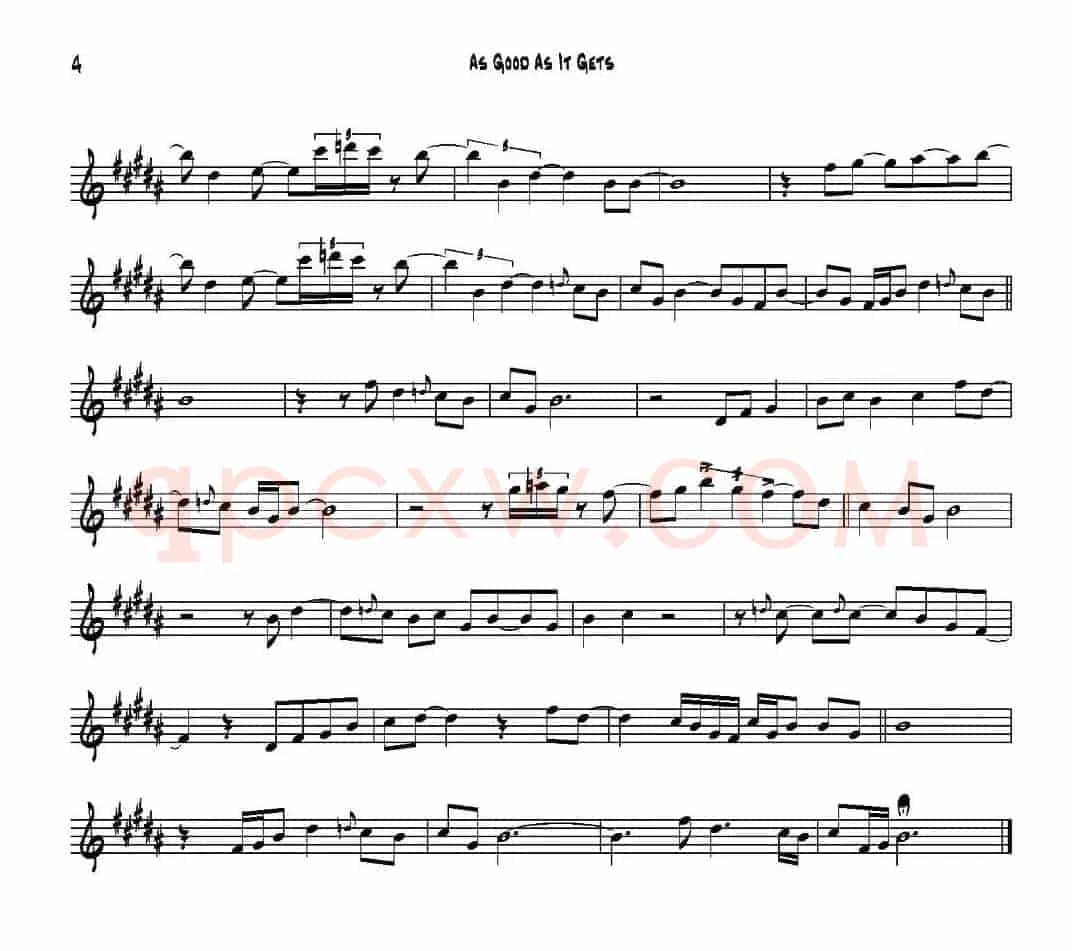 As Good As It Gets（中音萨克斯）