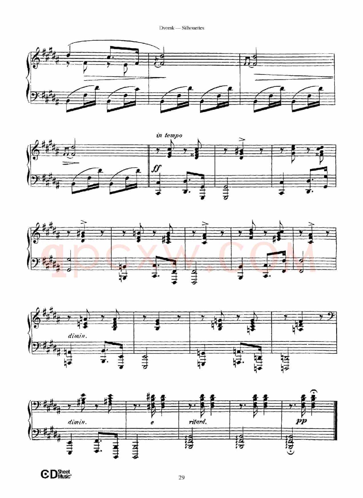 12 Silhouettes Op.8（12首剪影·9）