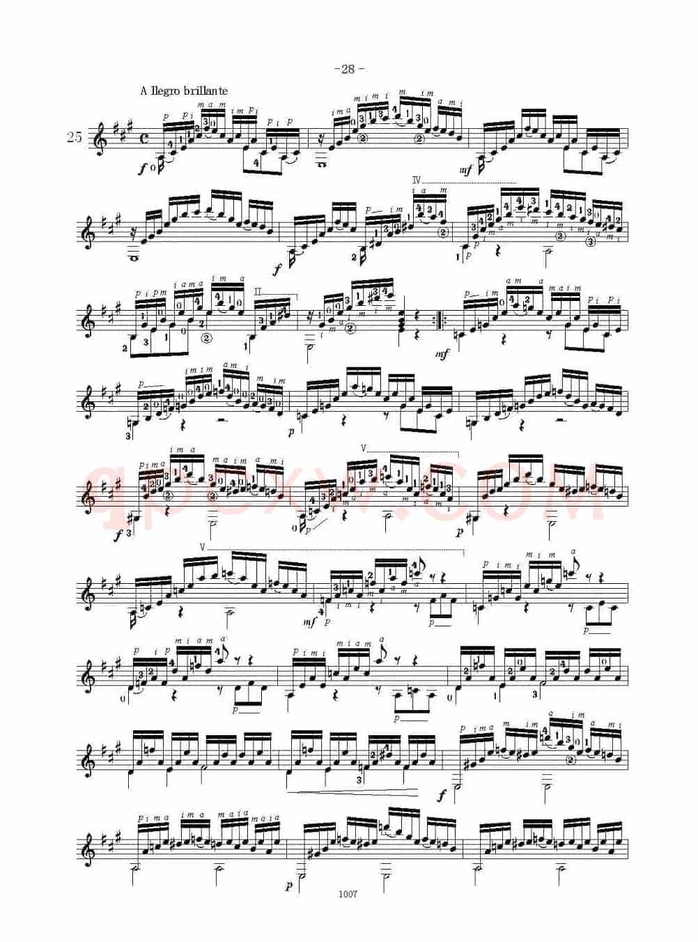 卡尔卡席25首练习曲之21——25