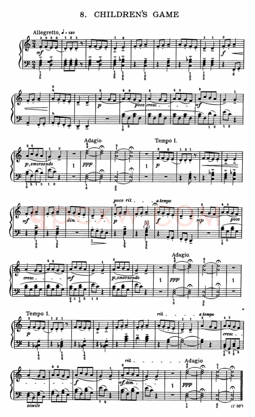 For Children Sz.42（献给孩子们·8）