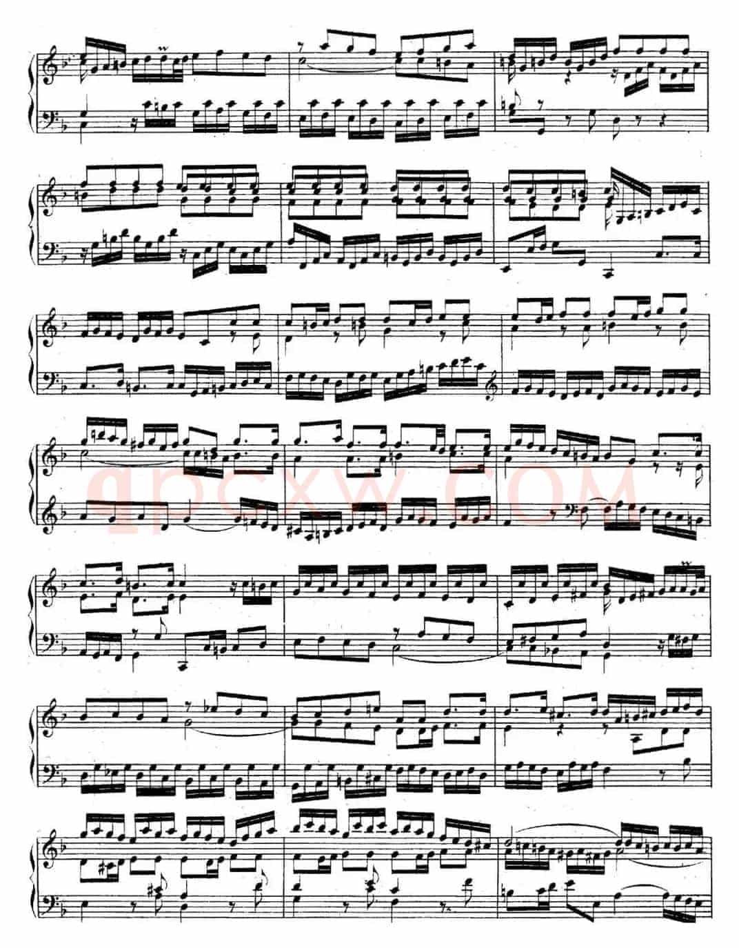 英国组曲No.4 巴赫 F大调 4th Suite BWV 809