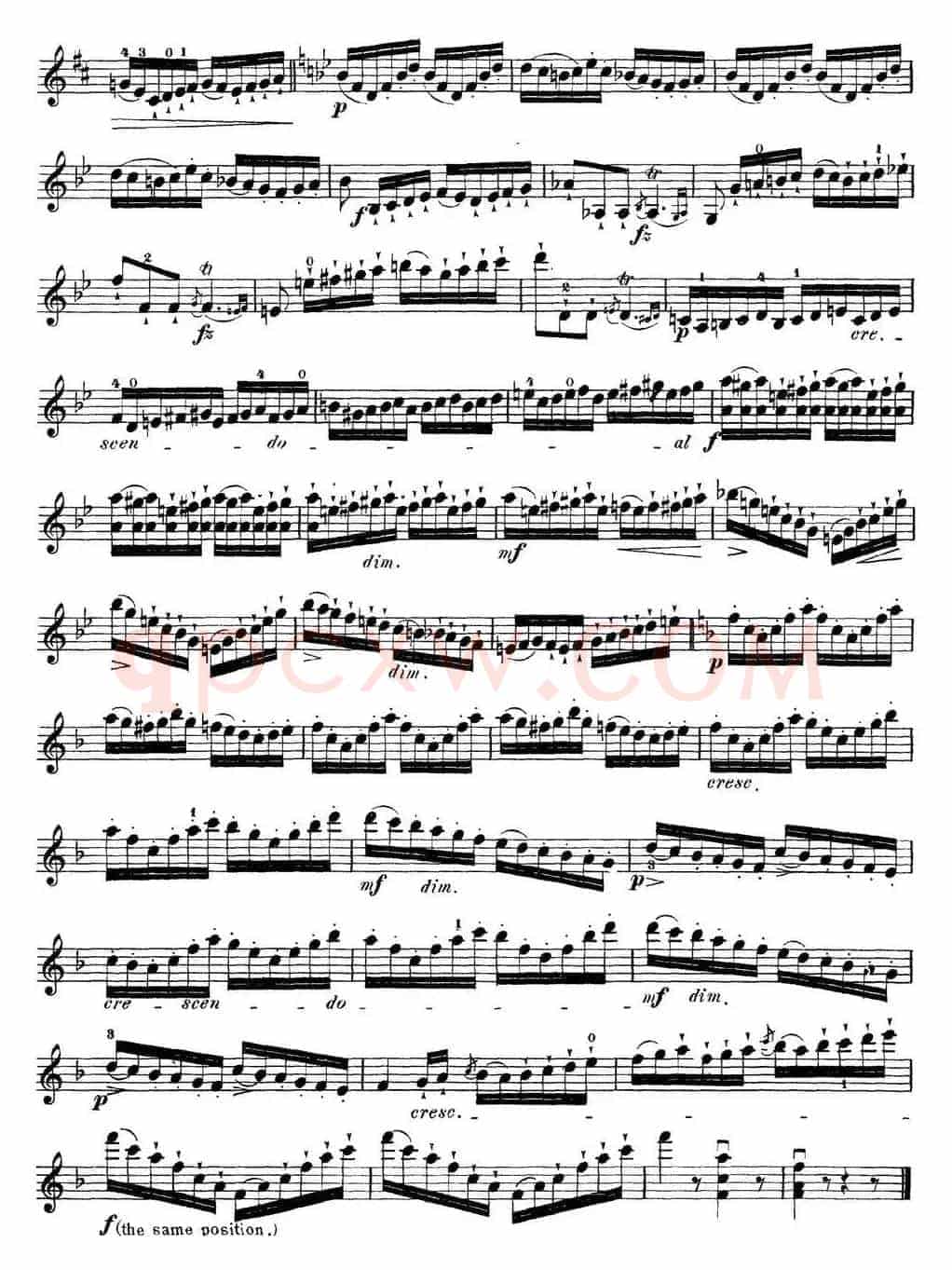马扎斯小提琴练习曲 Op.36 第一册 特殊练习曲（28）