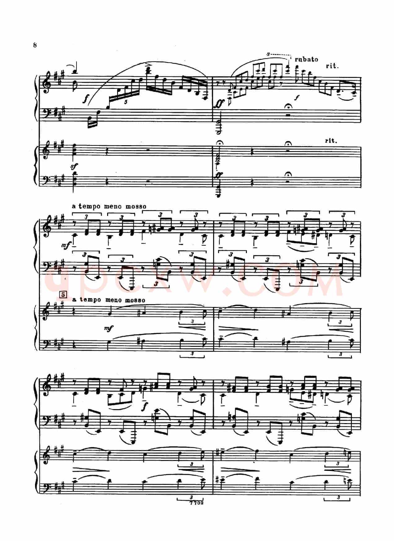 升f小调第一钢琴协奏曲 Op.1(双钢琴版)