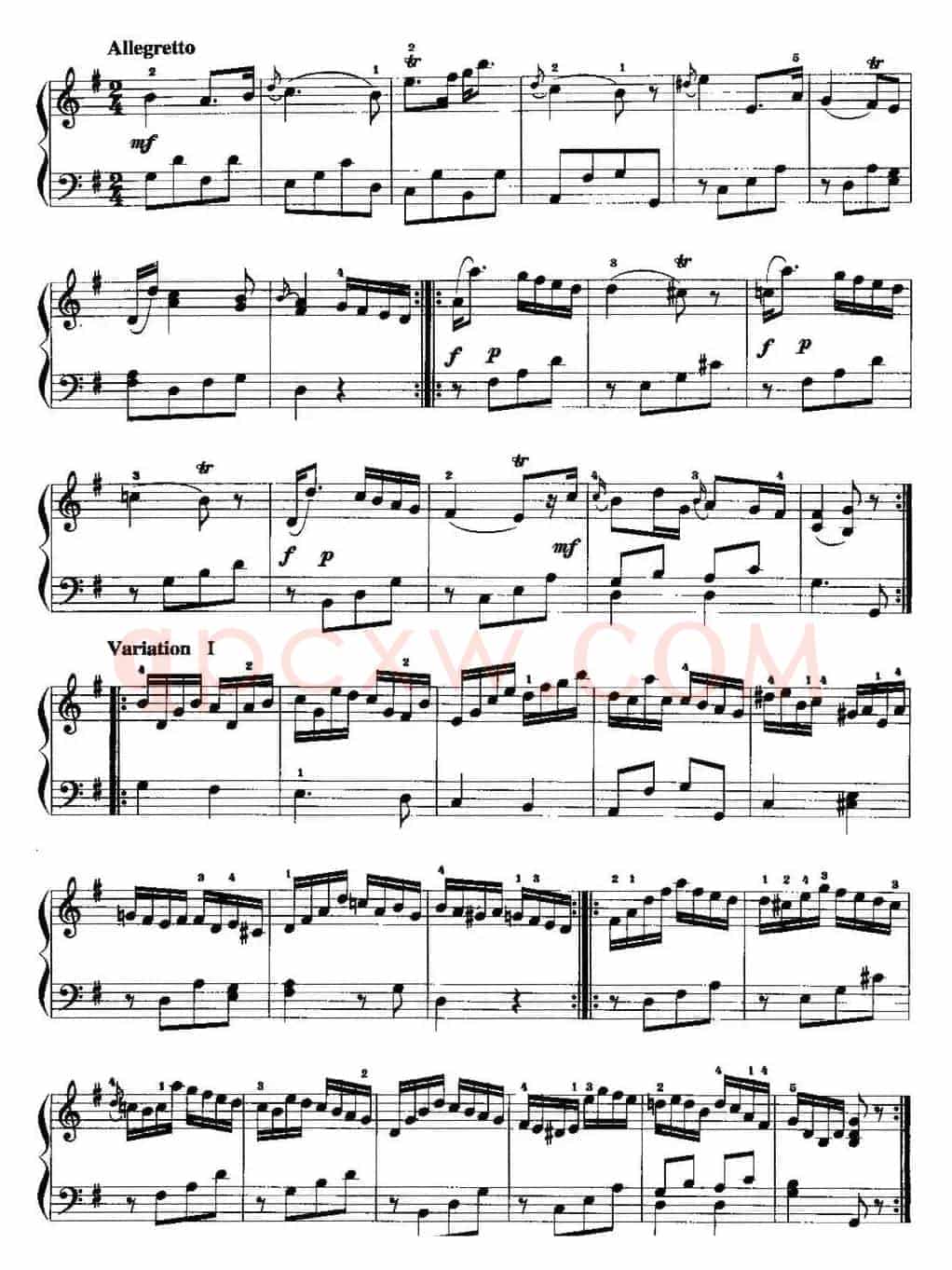 手风琴复调作品：奏鸣曲（J.C.巴赫作曲版、Op.5，No.3）