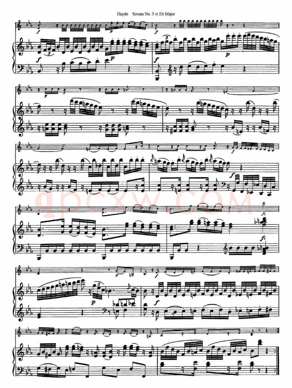 Violin Sonata No.3 in Eb Major（小提琴+钢琴伴奏）