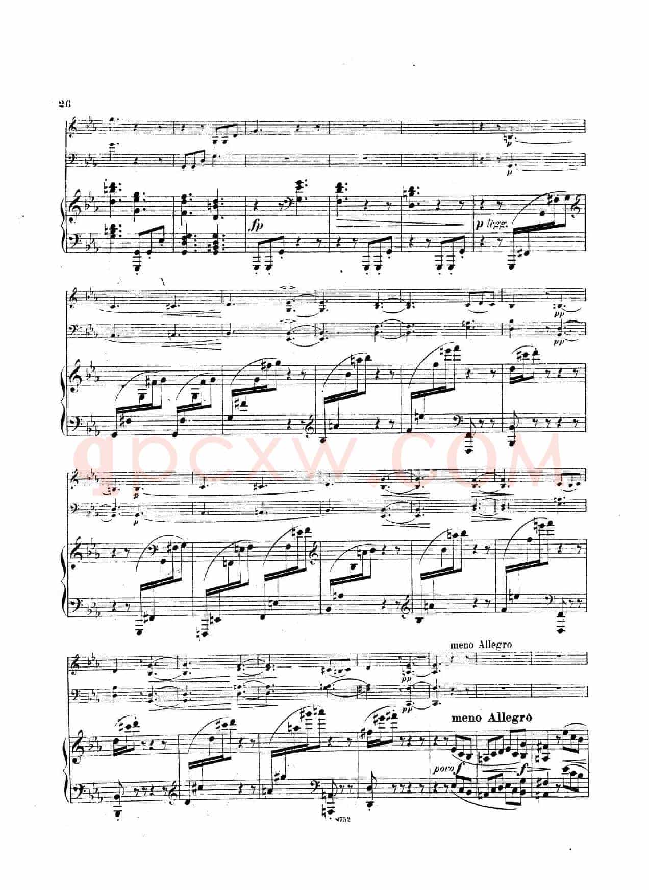 Piano Trio No.3 in c Minor Op.101(c小调第三钢琴三重奏)