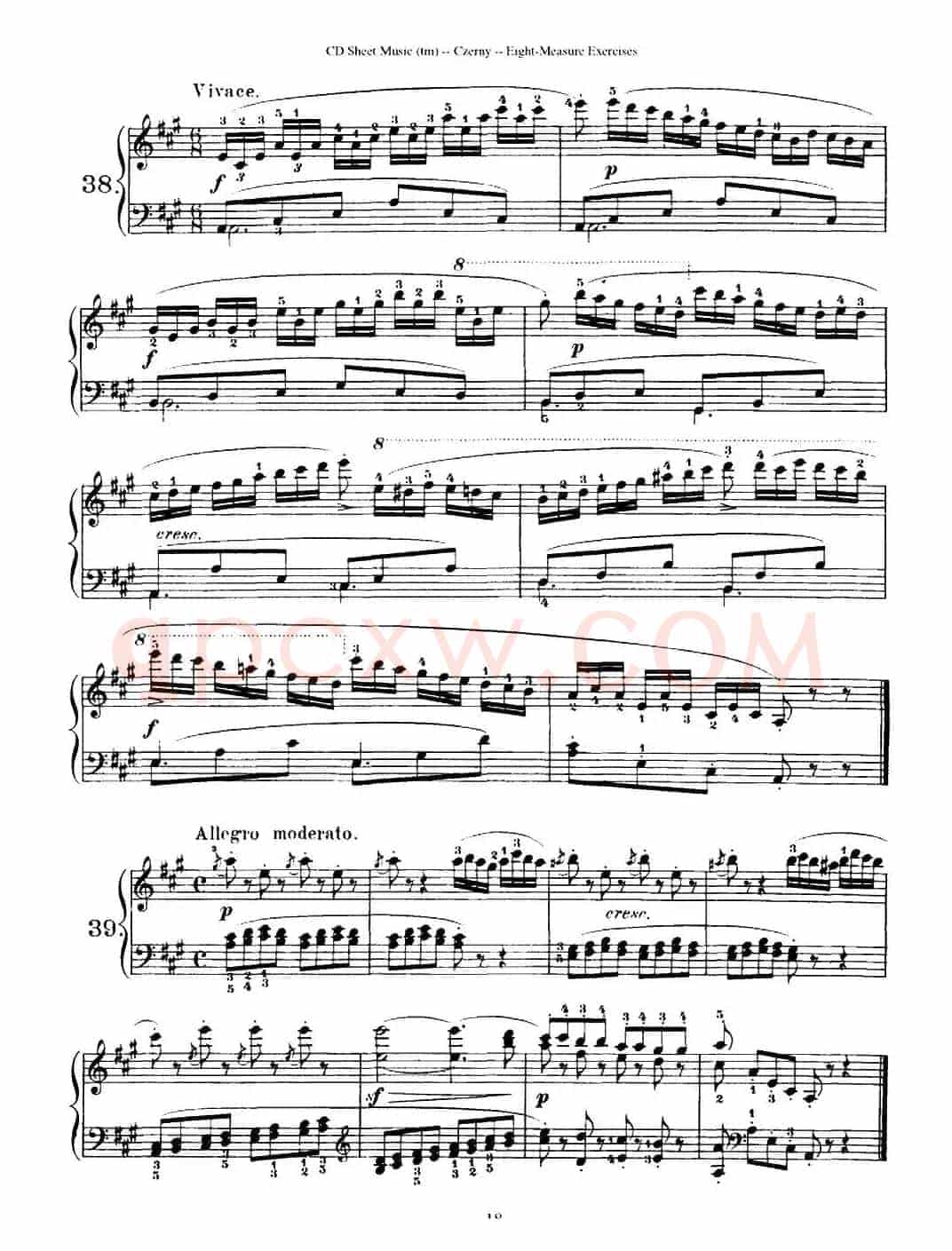 160 Eight- Measure Exercises.Op.821（车尔尼160首钢琴八小节练习曲（36——53））
