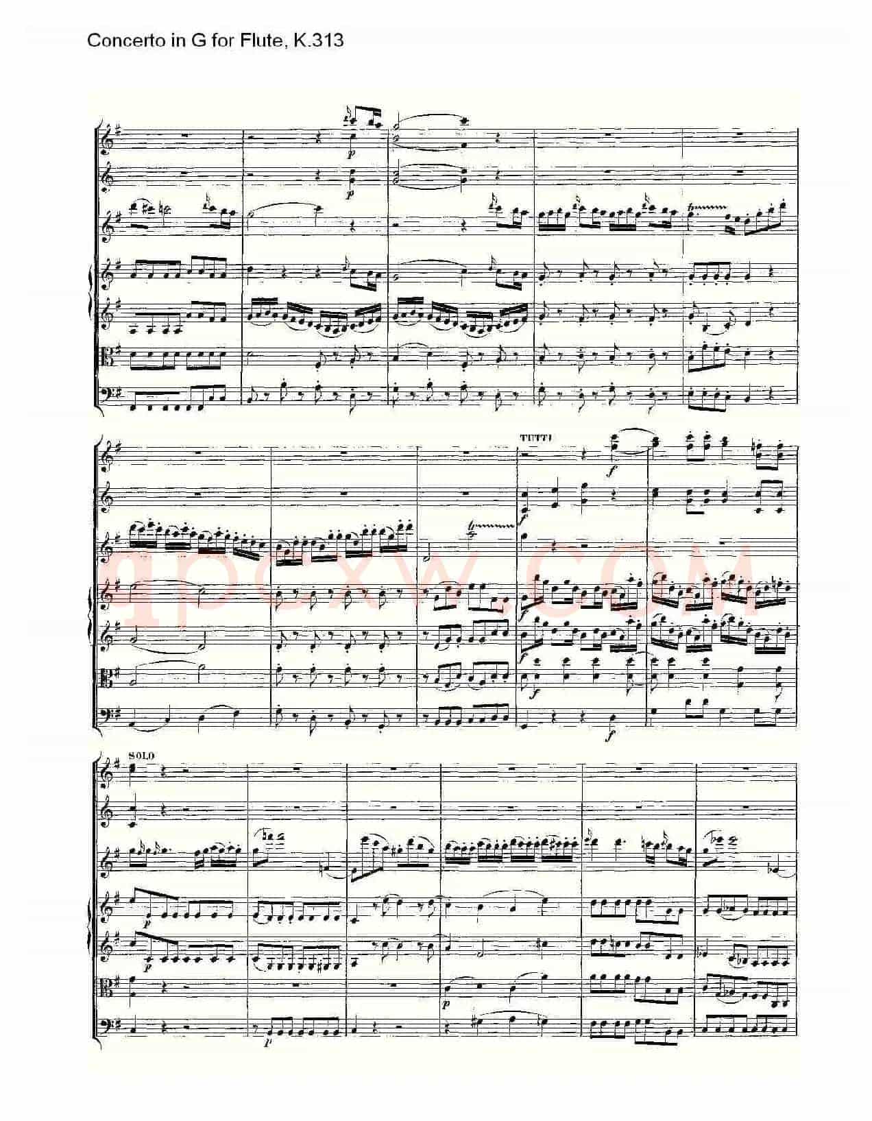 Concerto in G for Flute, K.313（G调长笛协奏曲, K.313）