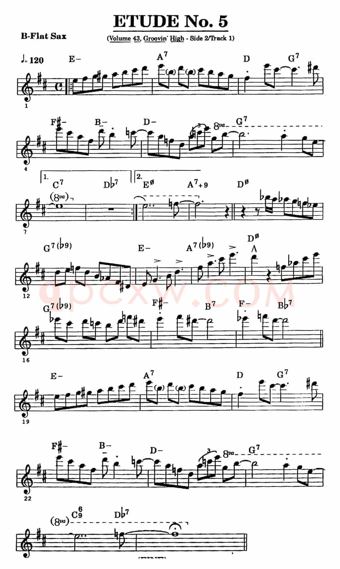 爵士乐超吹练习曲（五）