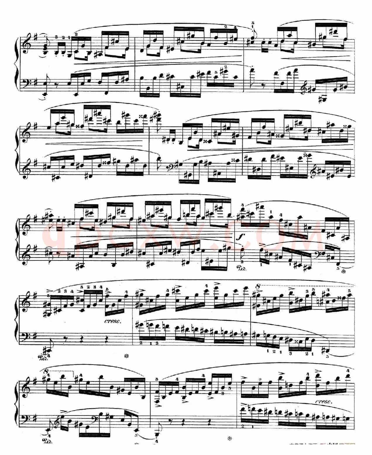 e小调第一钢琴协奏曲 Op.11(钢琴独奏版·第一乐章)