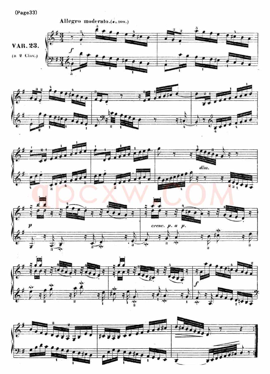 哥德堡变奏曲 巴赫 Goldberg Variationen BWV988