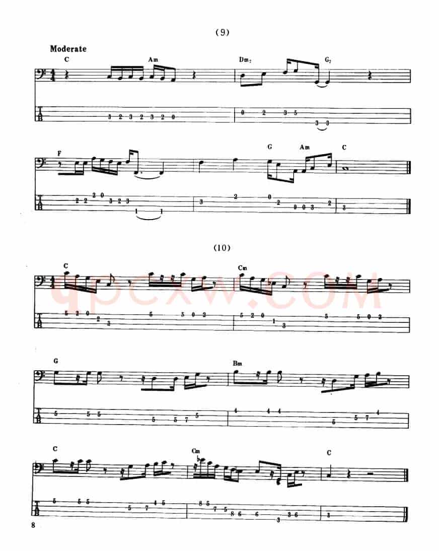 电贝司专业等级第五级(二、必弹曲目:练习曲)