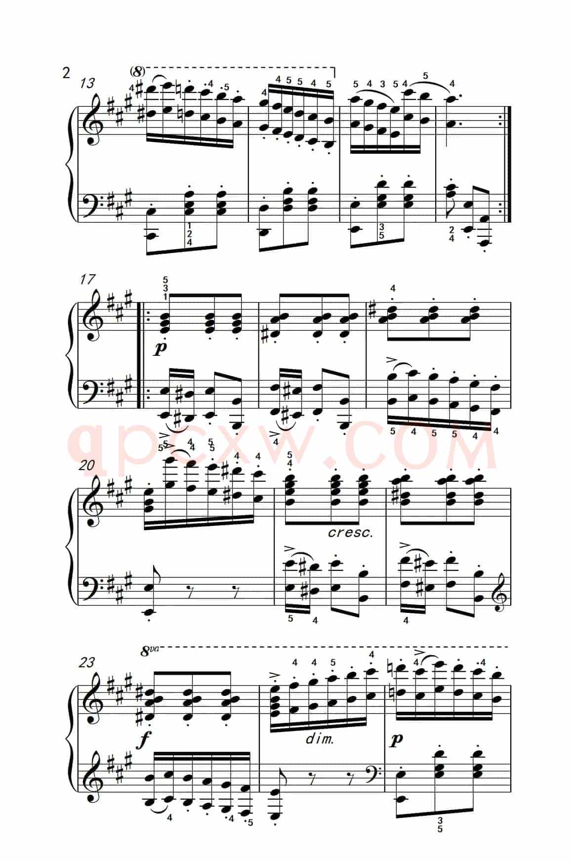 车尔尼钢琴八度练习曲 553（3）