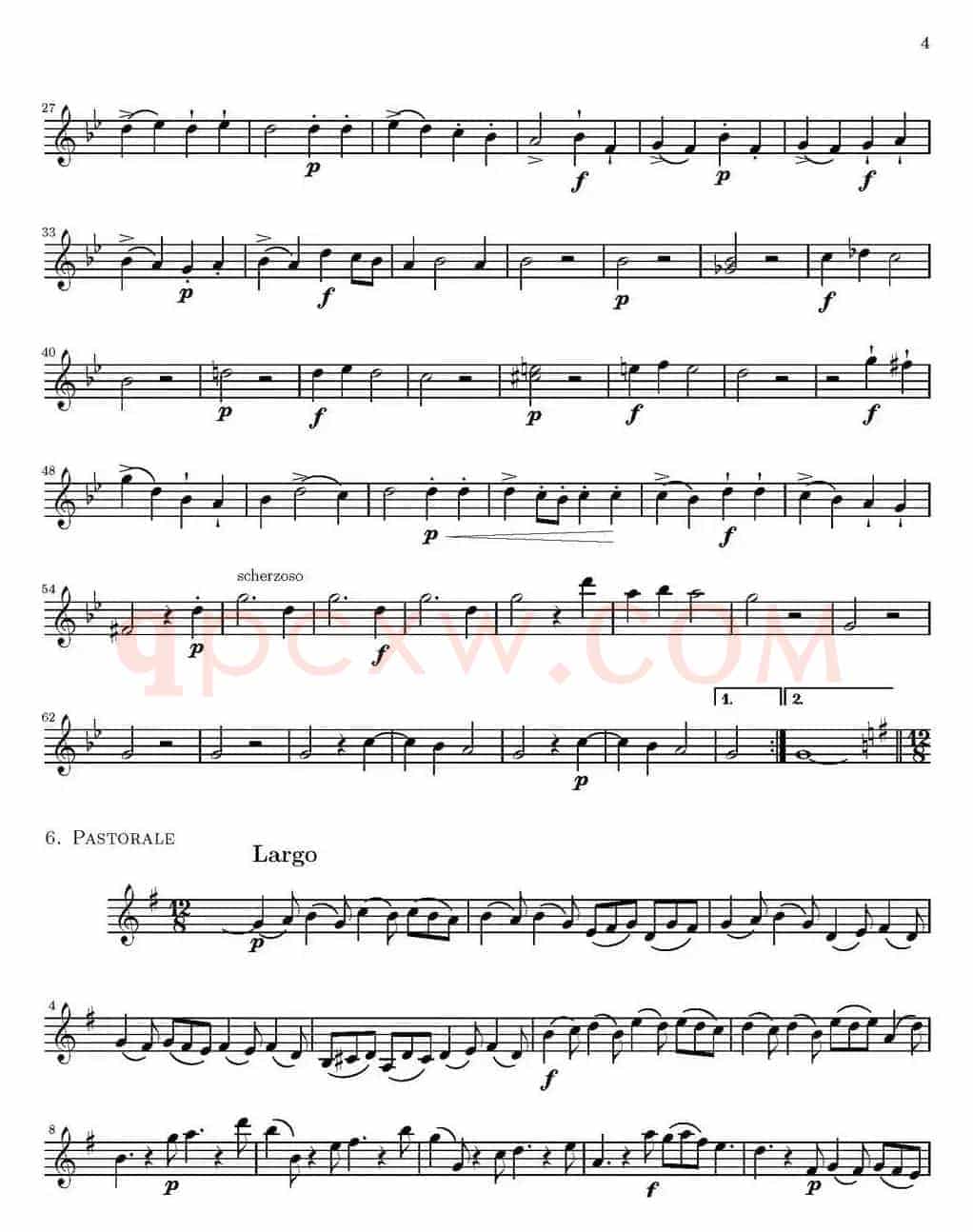 Op.6 VIII. Concerto Grosso（大协奏曲）（四重奏第二小提琴分谱）