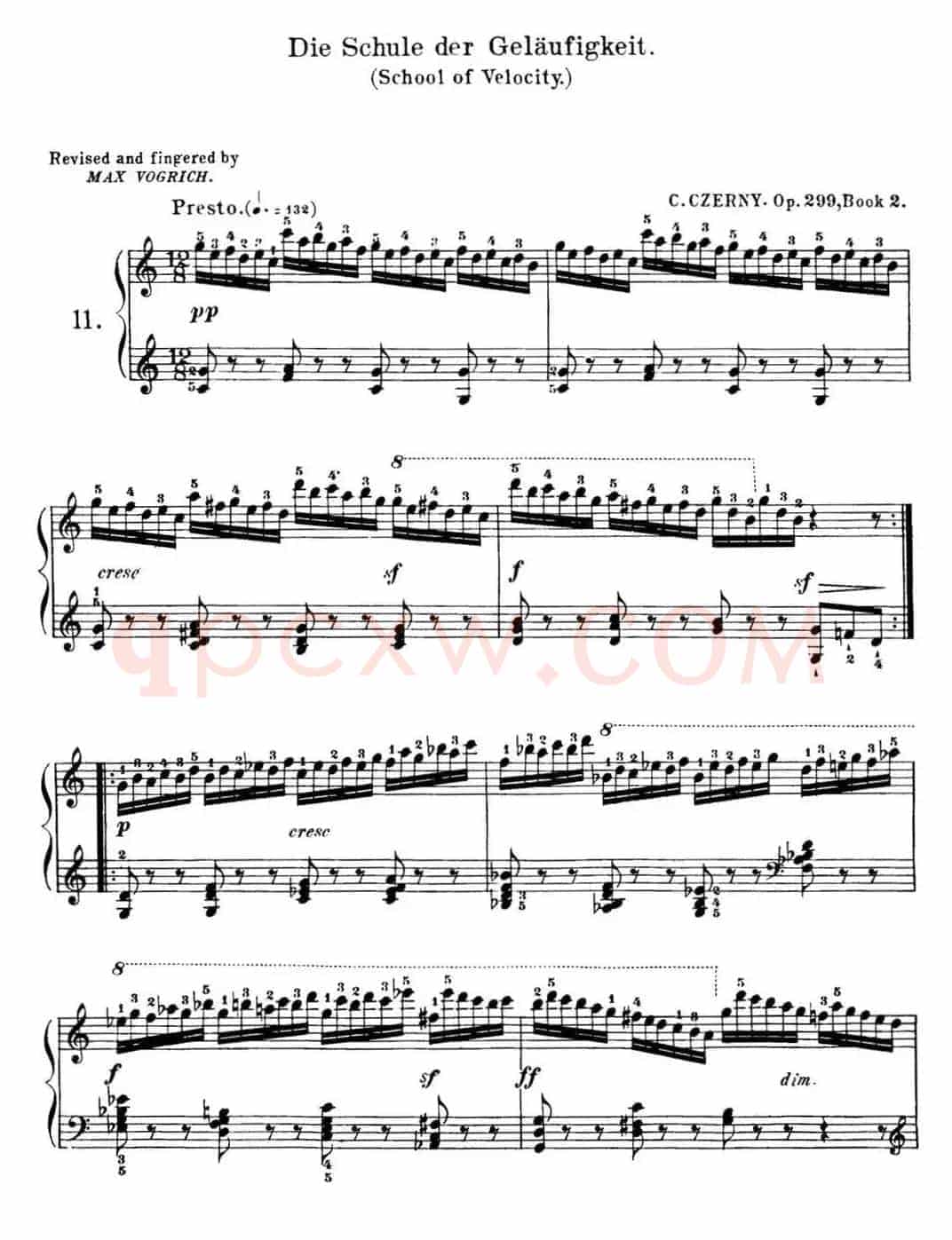 40首车尔尼Op.299钢琴快速练习曲（NO.11）