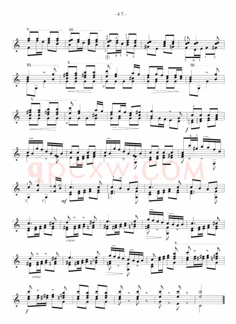 著名古典吉他练习曲（25）