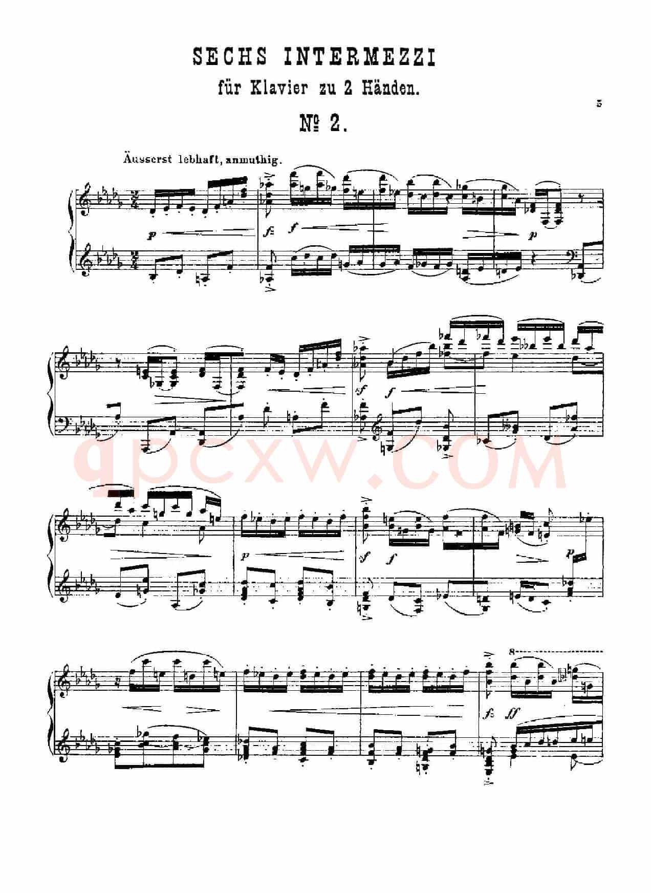 Six Intermezzi Op.45（6首间奏曲·2）
