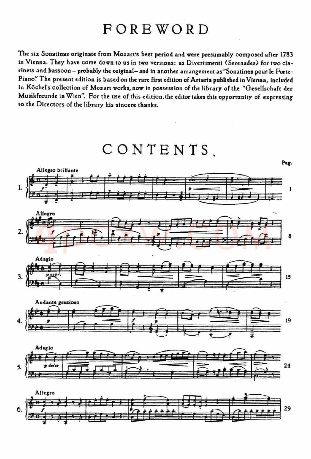 6 Viennese Sonatinas K.439b(6首维也纳小奏鸣曲·Ⅱ)