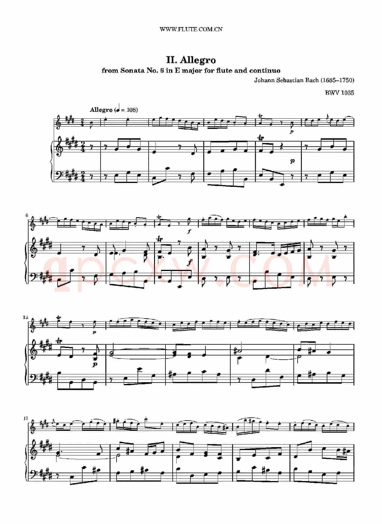 Allegro（BWV1035 ）
