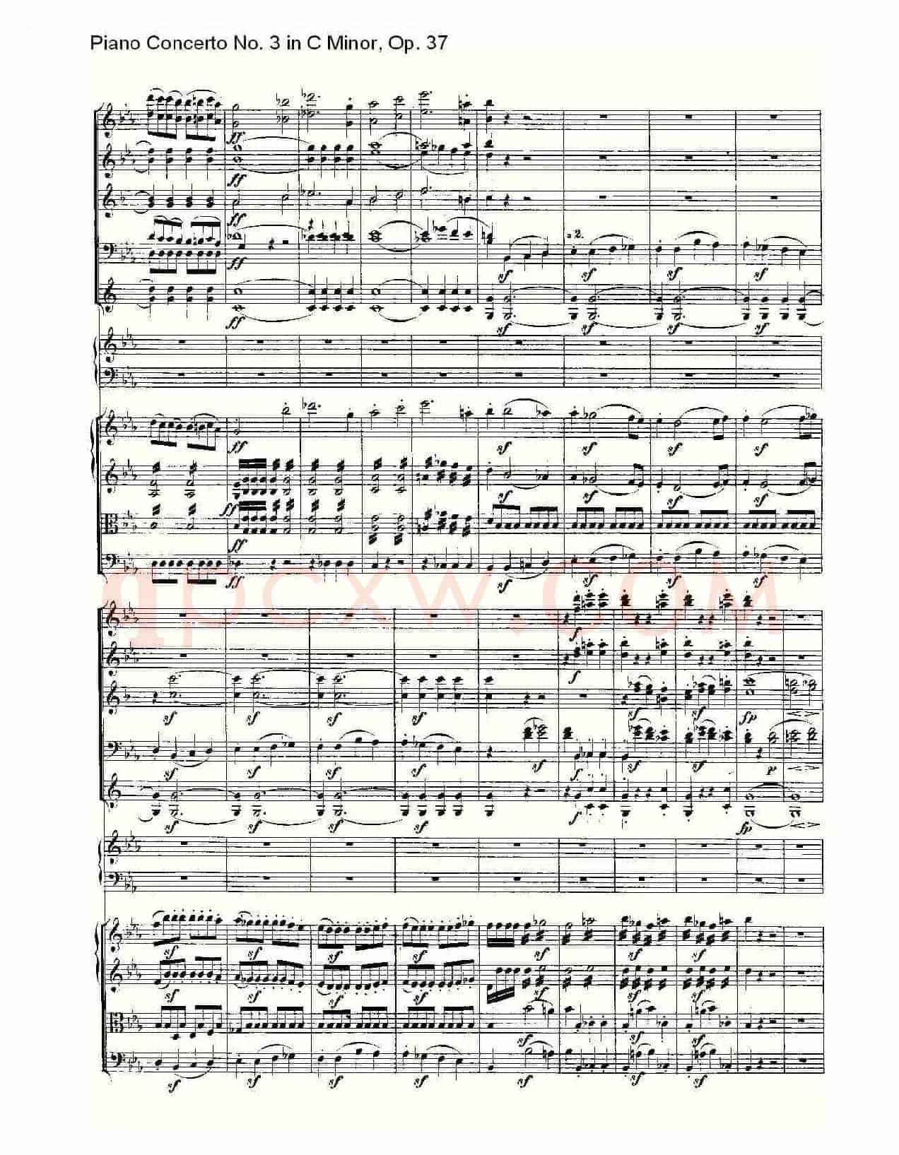 C小调钢琴第三协奏曲 Op.37 第一乐章