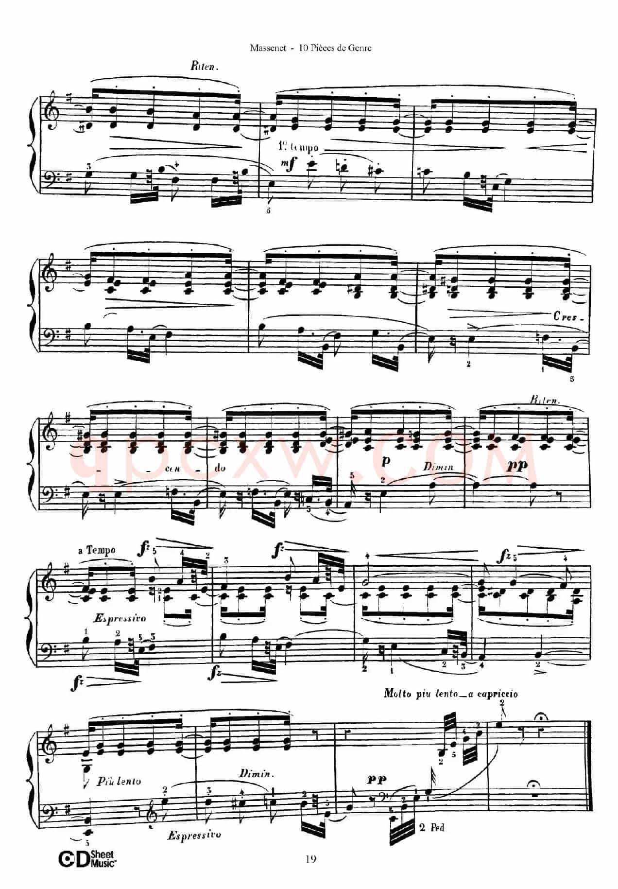 Dix Pièces de Genre Op.10(10首个性小品·Ⅴ)