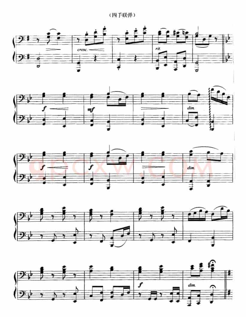 幽默曲（四手联弹）