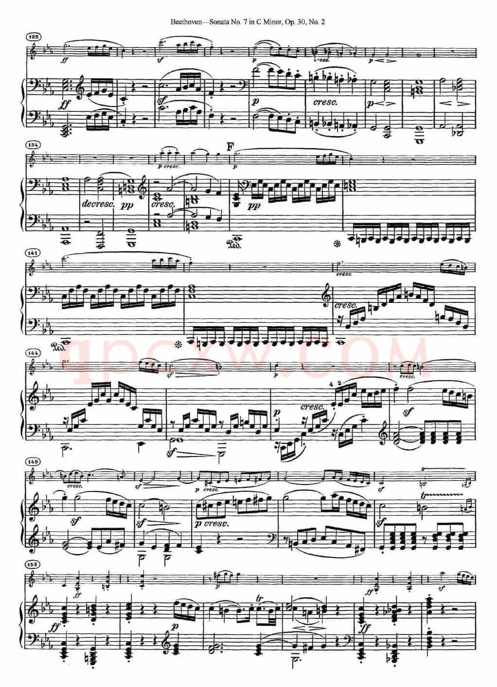 Violin Sonata No.7 in C Minor Op.30 No.2（小提琴+钢琴伴奏）