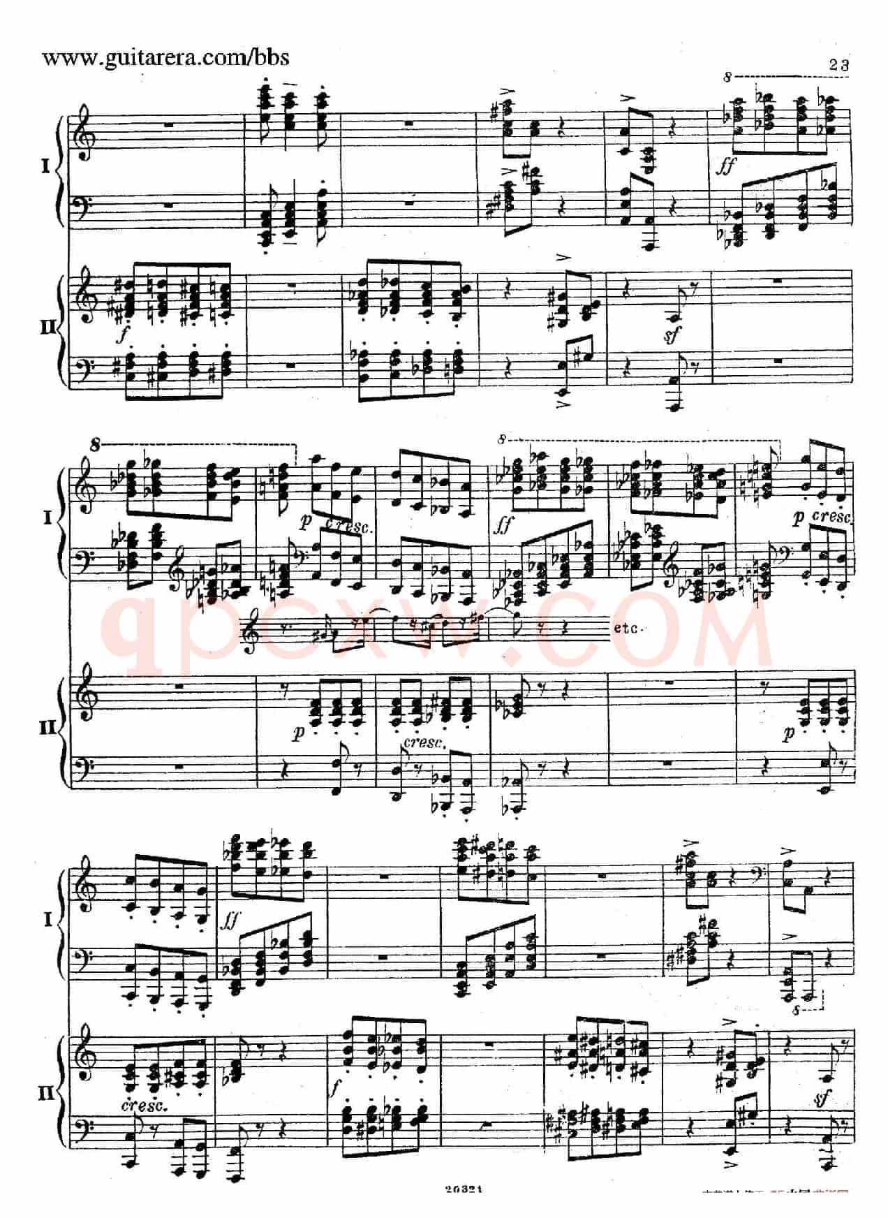 Rhapsody On A Theme Of Paganini Op.43(帕格尼尼主题狂想曲·双钢琴)(P21——40)