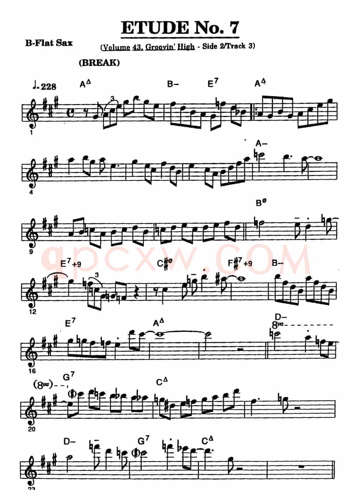 爵士乐超吹练习曲(七)