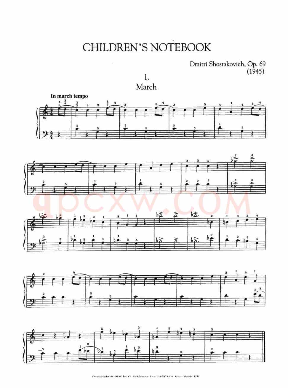 Children s Notebook Op.69（儿童钢琴练习曲集）