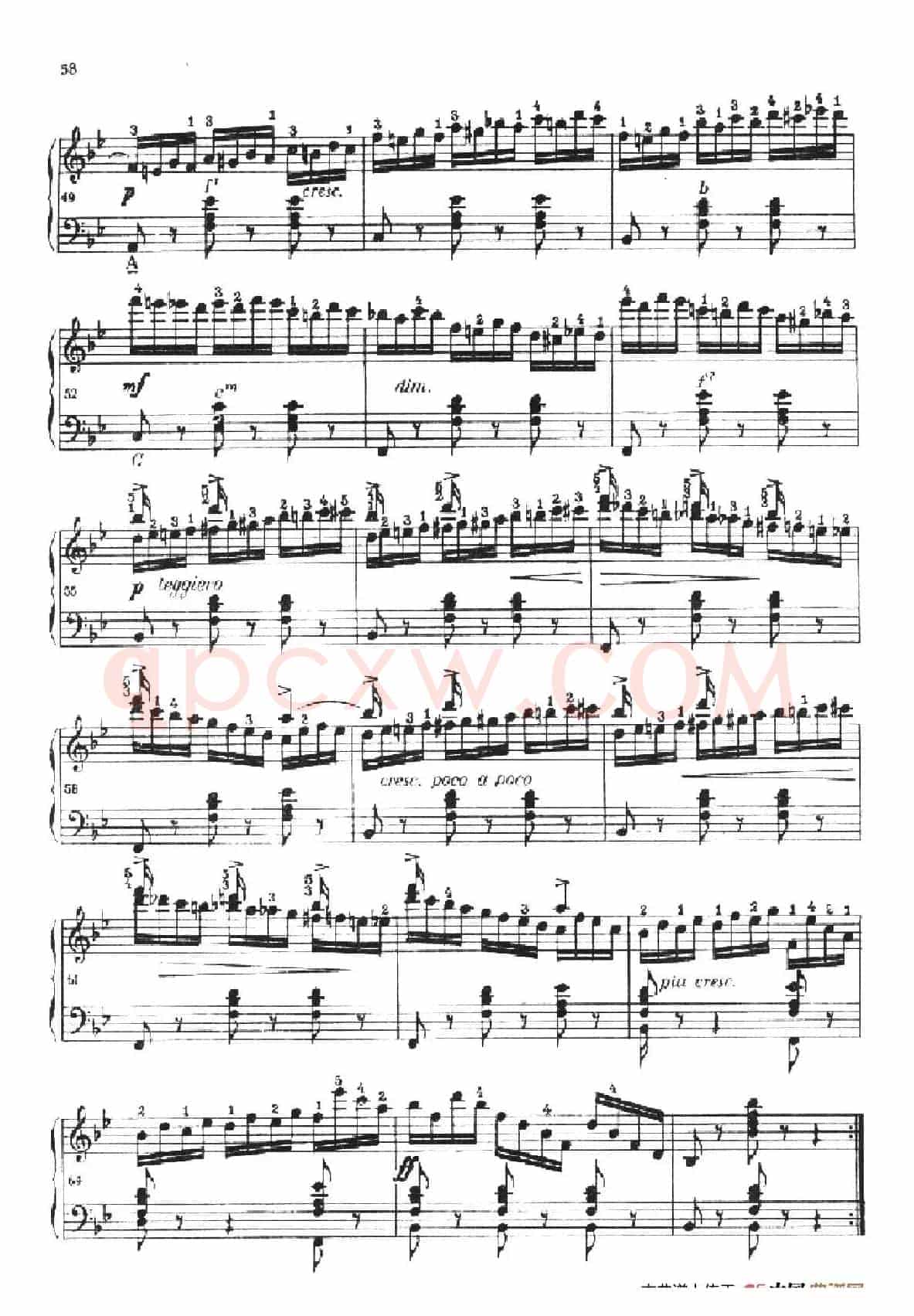 《车尔尼手风琴练习曲集》第Ⅱ册（第24首）