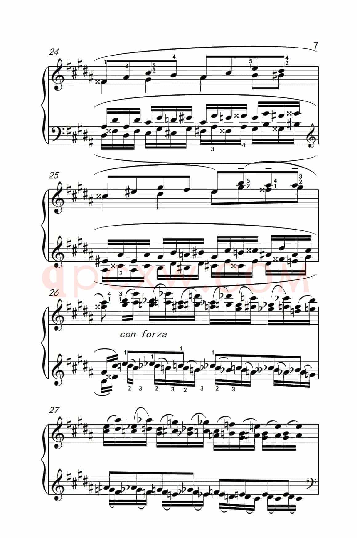 莫什科夫斯基 钢琴练习曲（第十五首）