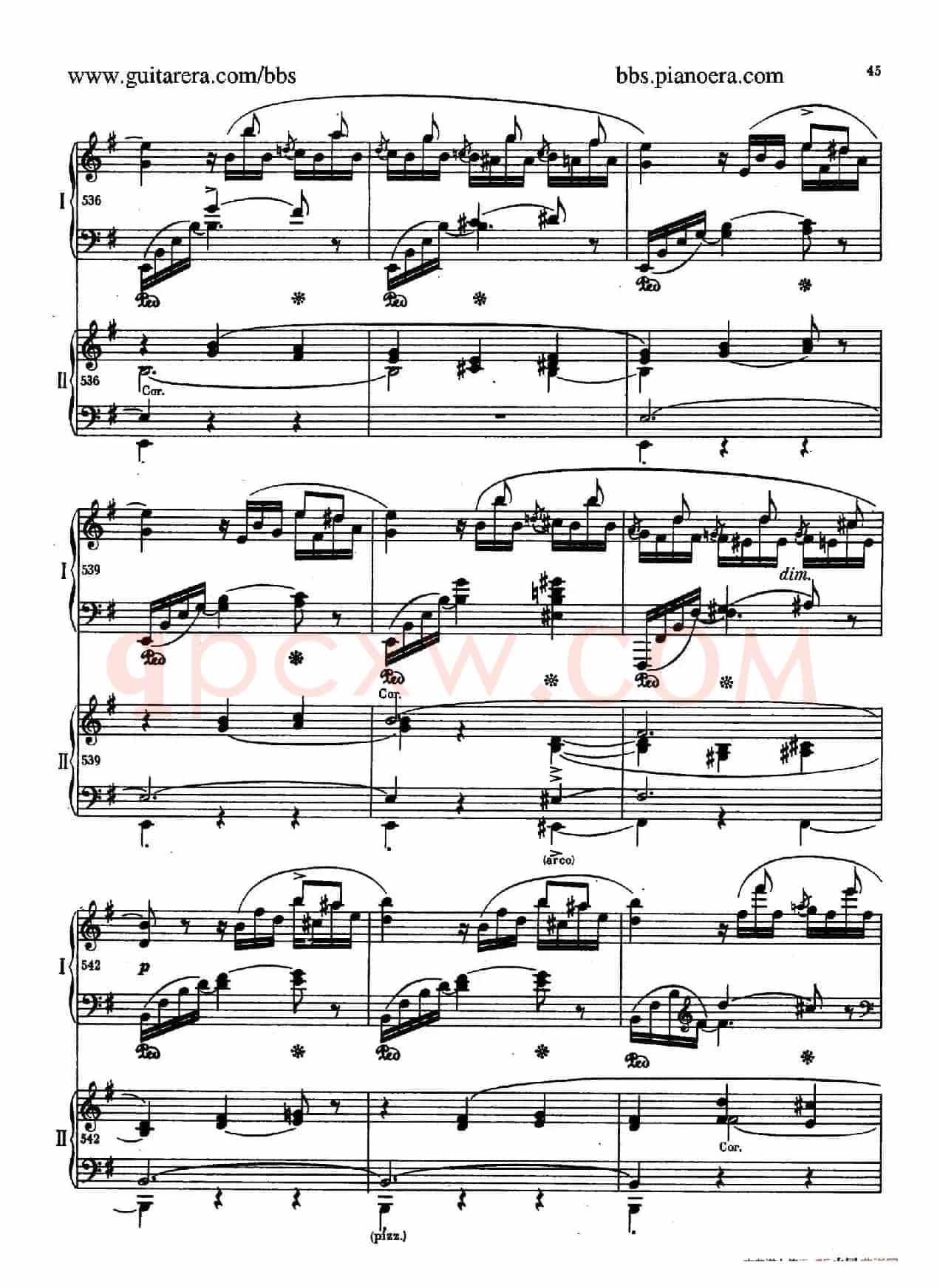 e小调第一钢琴协奏曲 Op.11(双钢琴版·第一乐章)