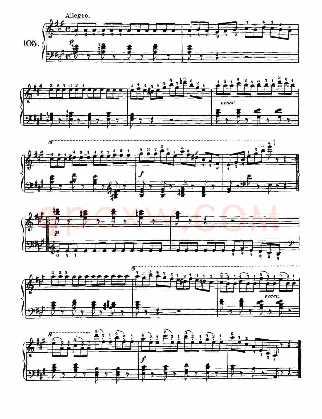 One Hundred and Ten Easy and Progressive Exercises Op.453(车尔尼110首简易练习曲 101——110)