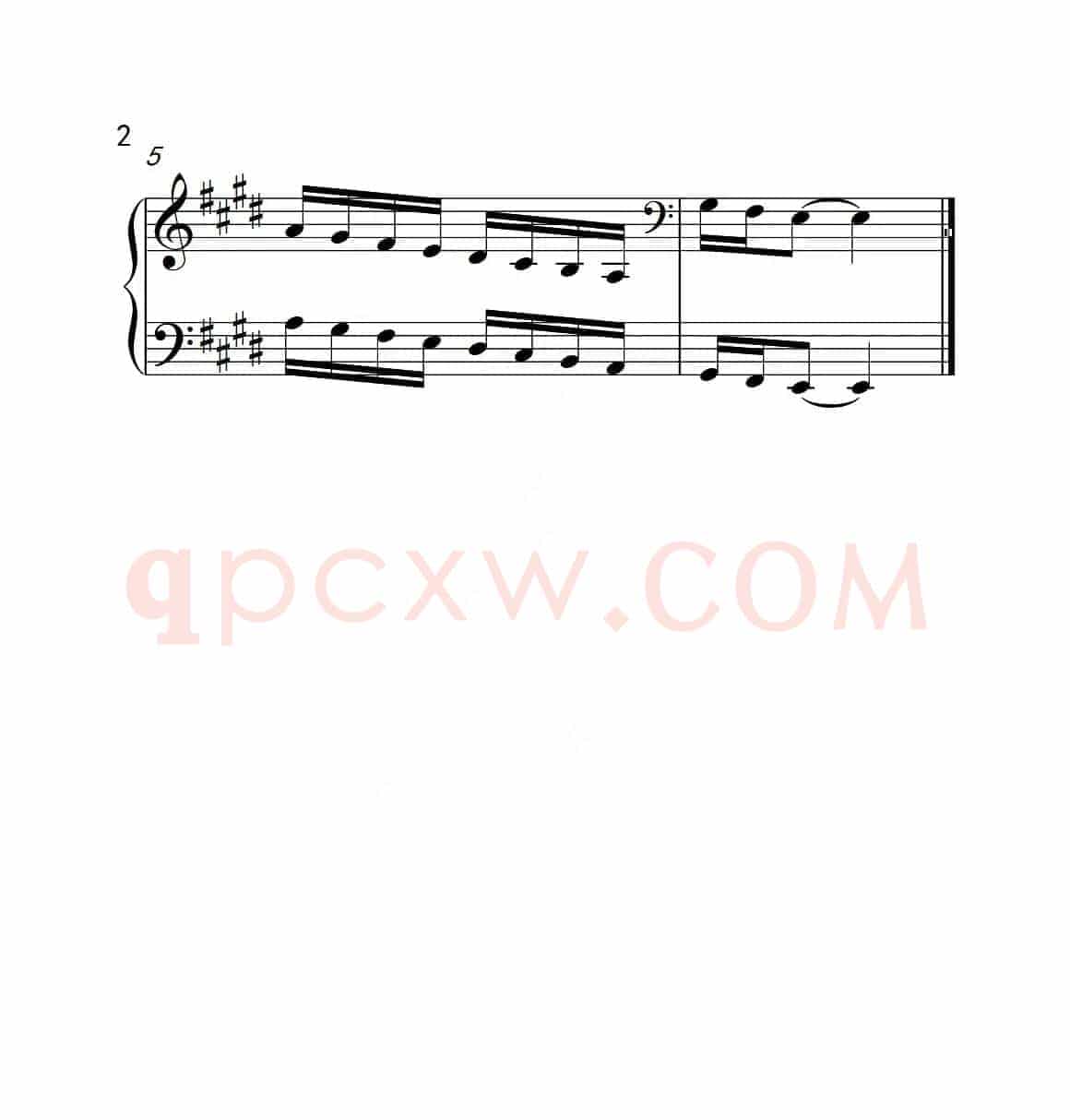 第三级 E大调音阶（中国音乐学院钢琴考级作品1~6级）