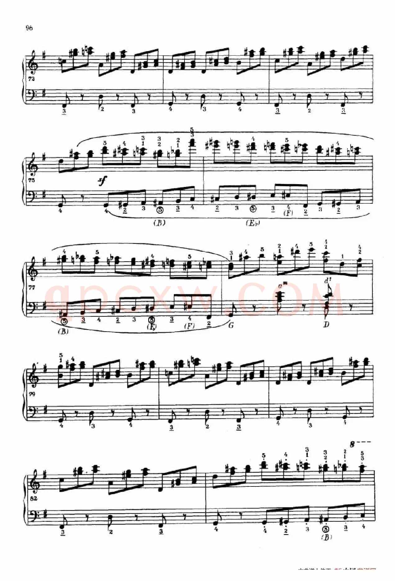 《车尔尼手风琴练习曲集》第Ⅳ册（第18首）
