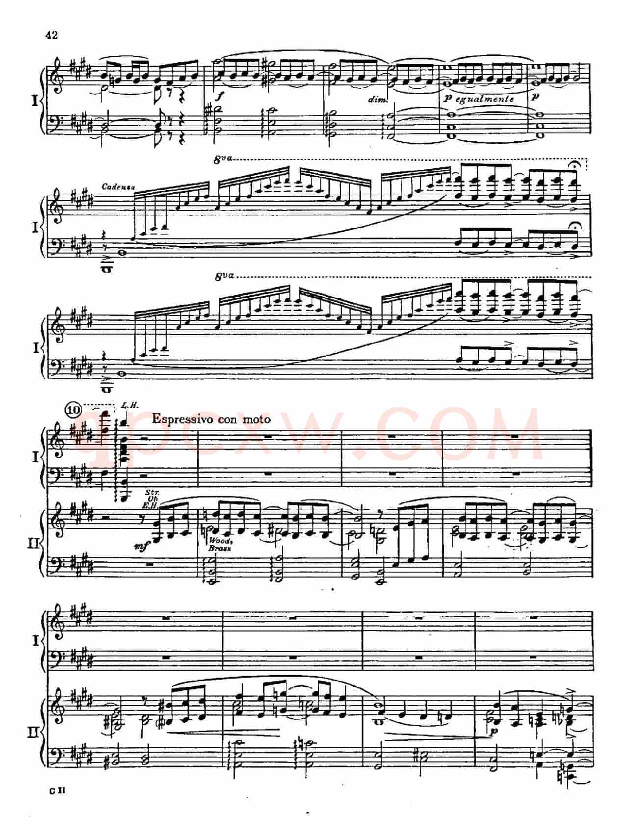 F大调爵士钢琴协奏曲（美版双钢琴原谱 P41—50）