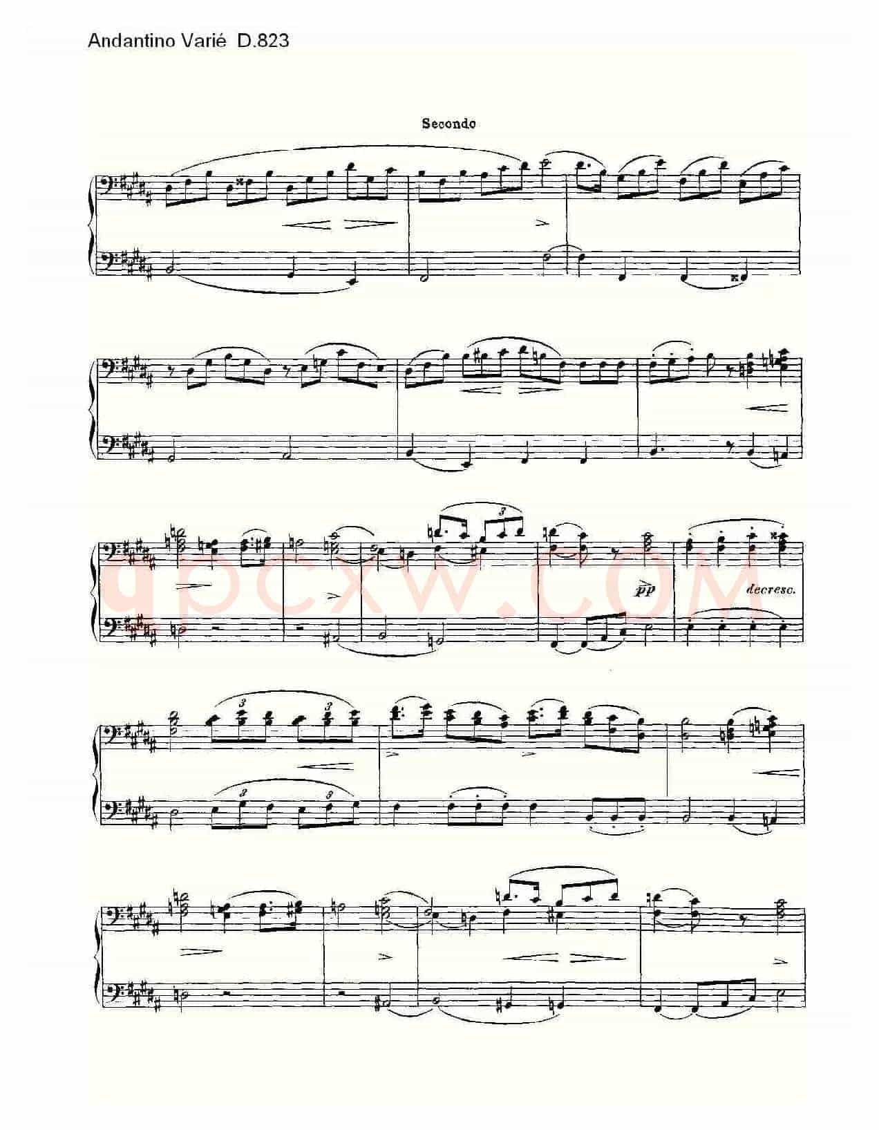 Andantino Varié D.823(小行板杂集 D.823)