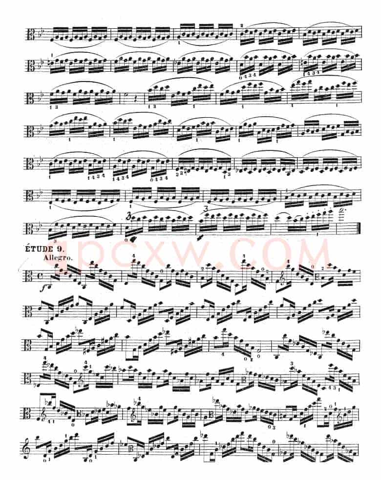 克莱采尔《中提琴练习曲40首》（ETUDE 7-10）